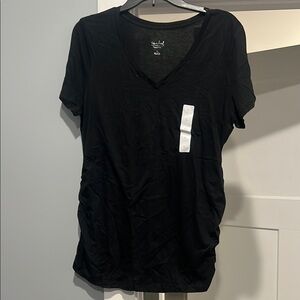 Black V-Neck T-Shirt maternity large nwt
